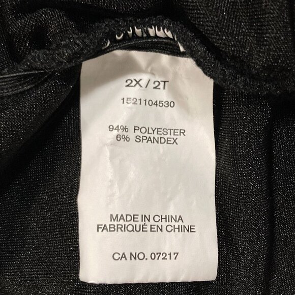 GRAND BEACH CLUB Black plus-size keyhole neckline short-sleeve top 2X XXL shirt - Picture 13 of 15